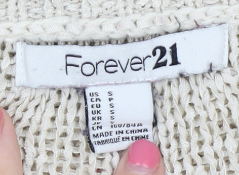 Forever 21 Women Beige Pullover Jumper, S, Fair Isle Pattern