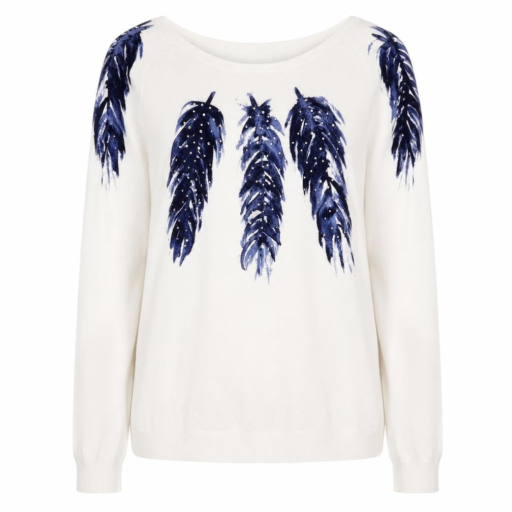 Womens UK Size UK 14 Kaleidoscope White Pullover Jumper