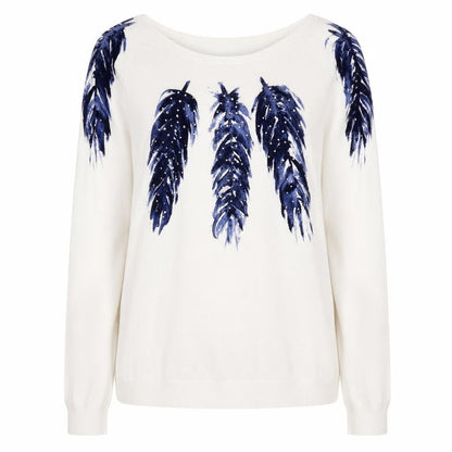 Womens UK Size UK 14 Kaleidoscope White Pullover Jumper