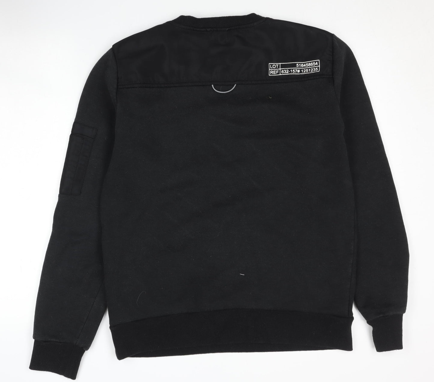 Mens UK Size M Brave Soul Black Pullover Sweatshirt