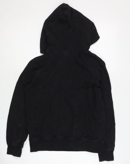 Replay Boys Black Hoodie, Size 10, Cotton Pullover