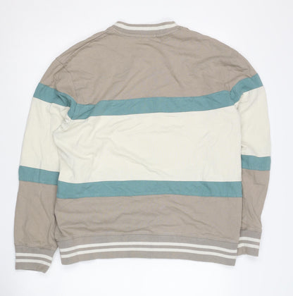 Topman Mens Multicoloured M Pullover Striped Sweatshirt