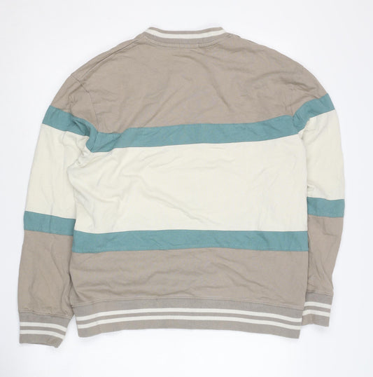 Topman Mens Multicoloured M Pullover Striped Sweatshirt