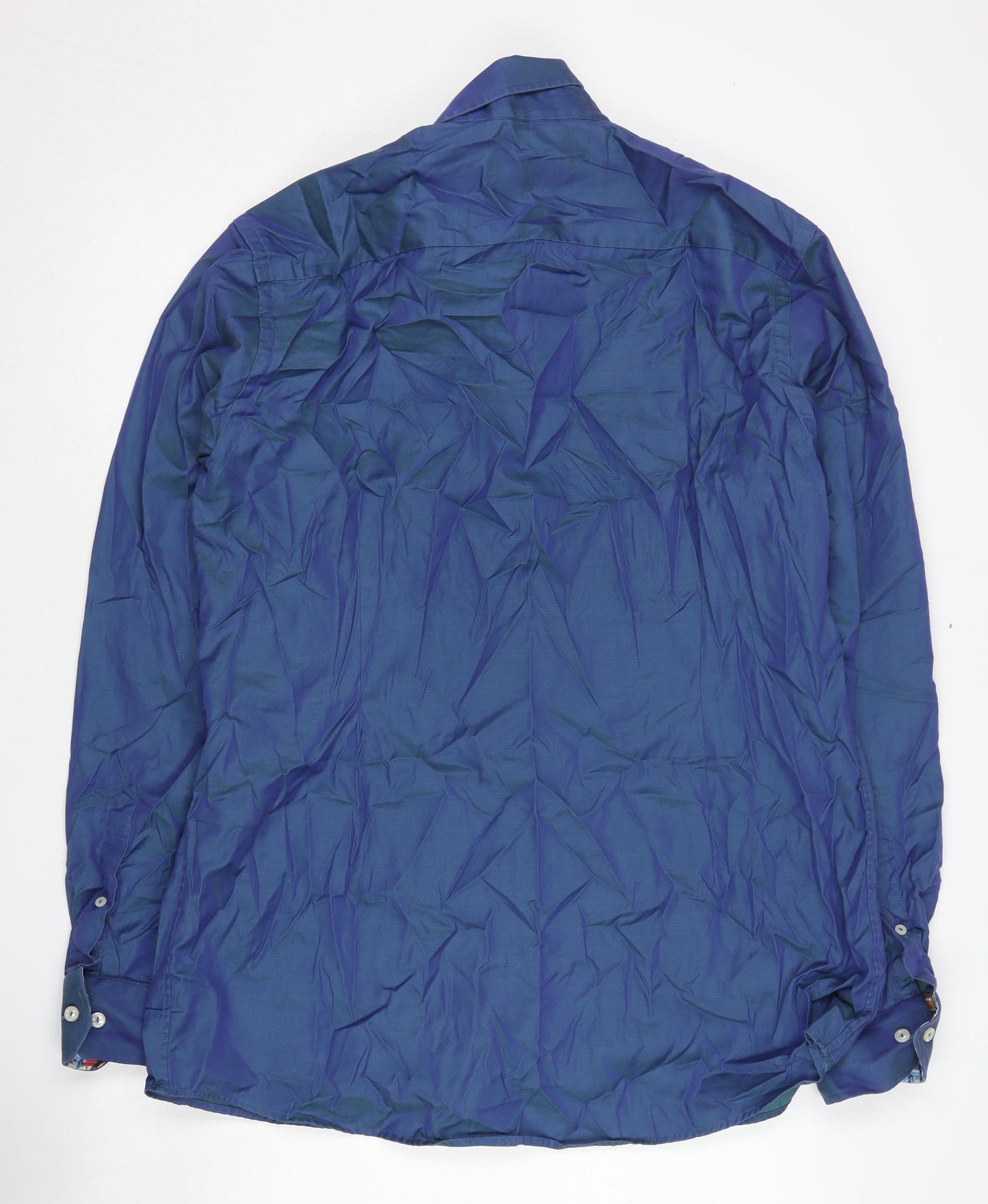 Eton Men's Blue Long Sleeve Button-Up Shirt 44