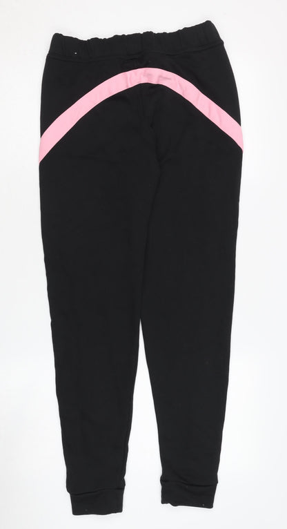 Adidas Girls Black Jogger Trousers XL Stylish Activewear