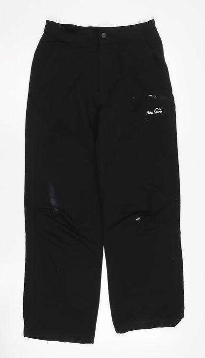Peter Storm Girls Black Trousers - 13 Years, Straight Fit