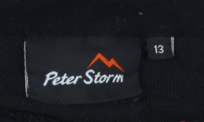 Peter Storm Girls Black Trousers - 13 Years, Straight Fit