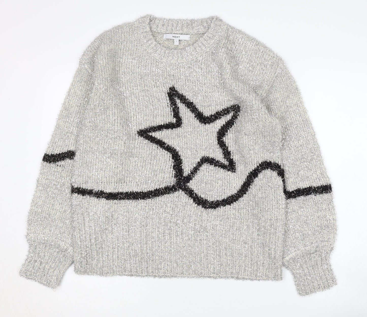 Womens UK Size S NEXT Grey Pullover Jumper