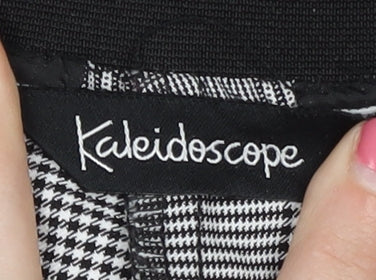 Kaleidoscope Women's Checked Trousers, Size 16, Grey