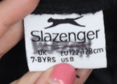 Slazenger Boys Black Jogger Trousers 7-8 Years