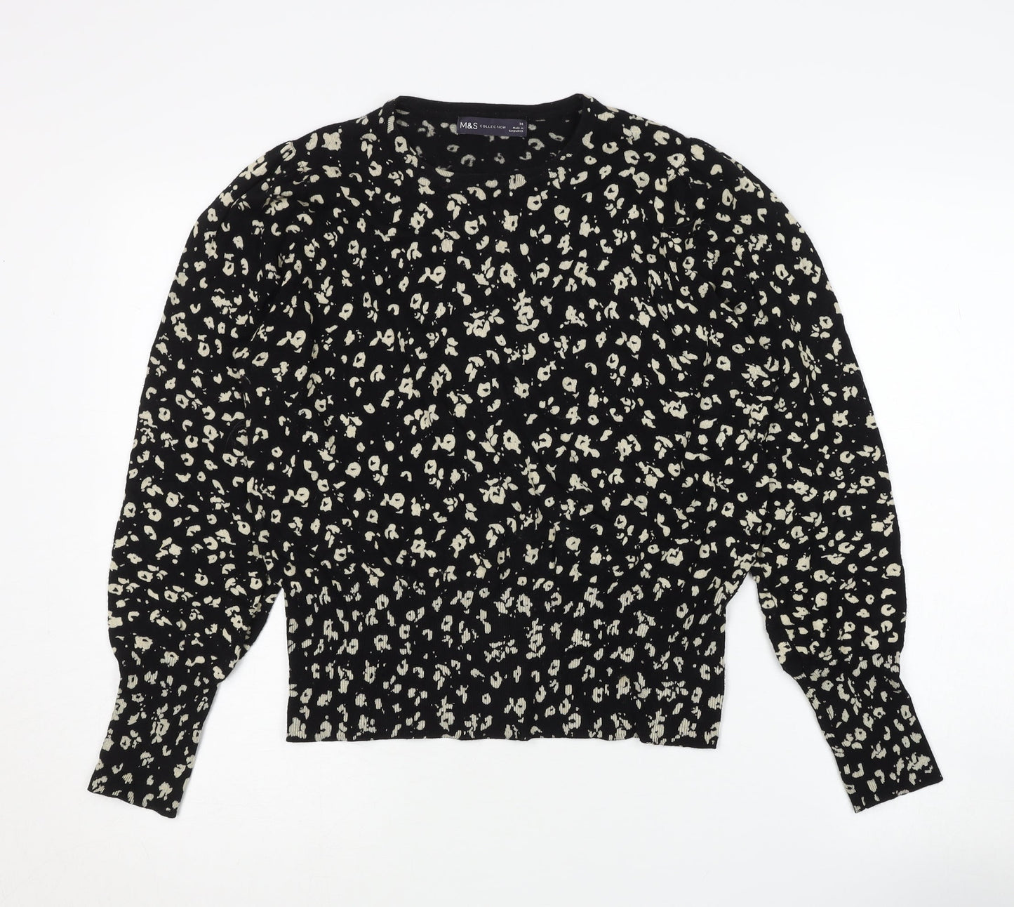 Womens UK Size 14 Marks and Spencer Black Pullover Jumper