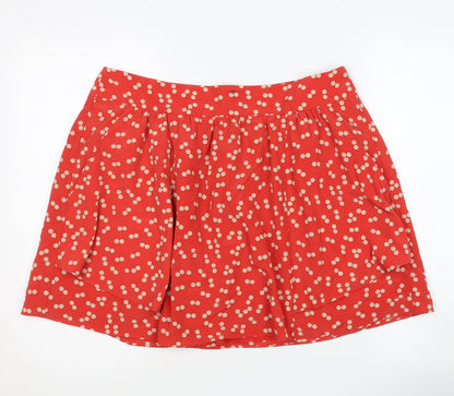 Gap Women's Red Polka Dot Mini Skirt UK 16