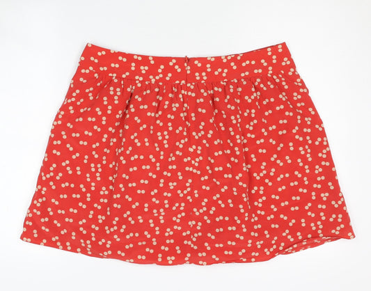 Gap Women's Red Polka Dot Mini Skirt UK 16