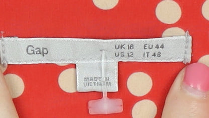 Gap Women's Red Polka Dot Mini Skirt UK 16