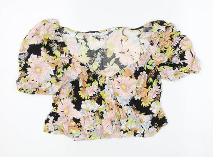 Womens UK Size 10 Topshop Multicoloured Basic Blouse