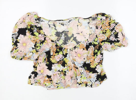 Womens UK Size 10 Topshop Multicoloured Basic Blouse