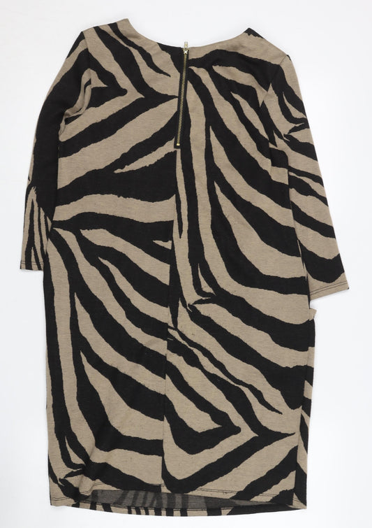 Wallis Petite Zebra Print Sheath Dress - Size 10