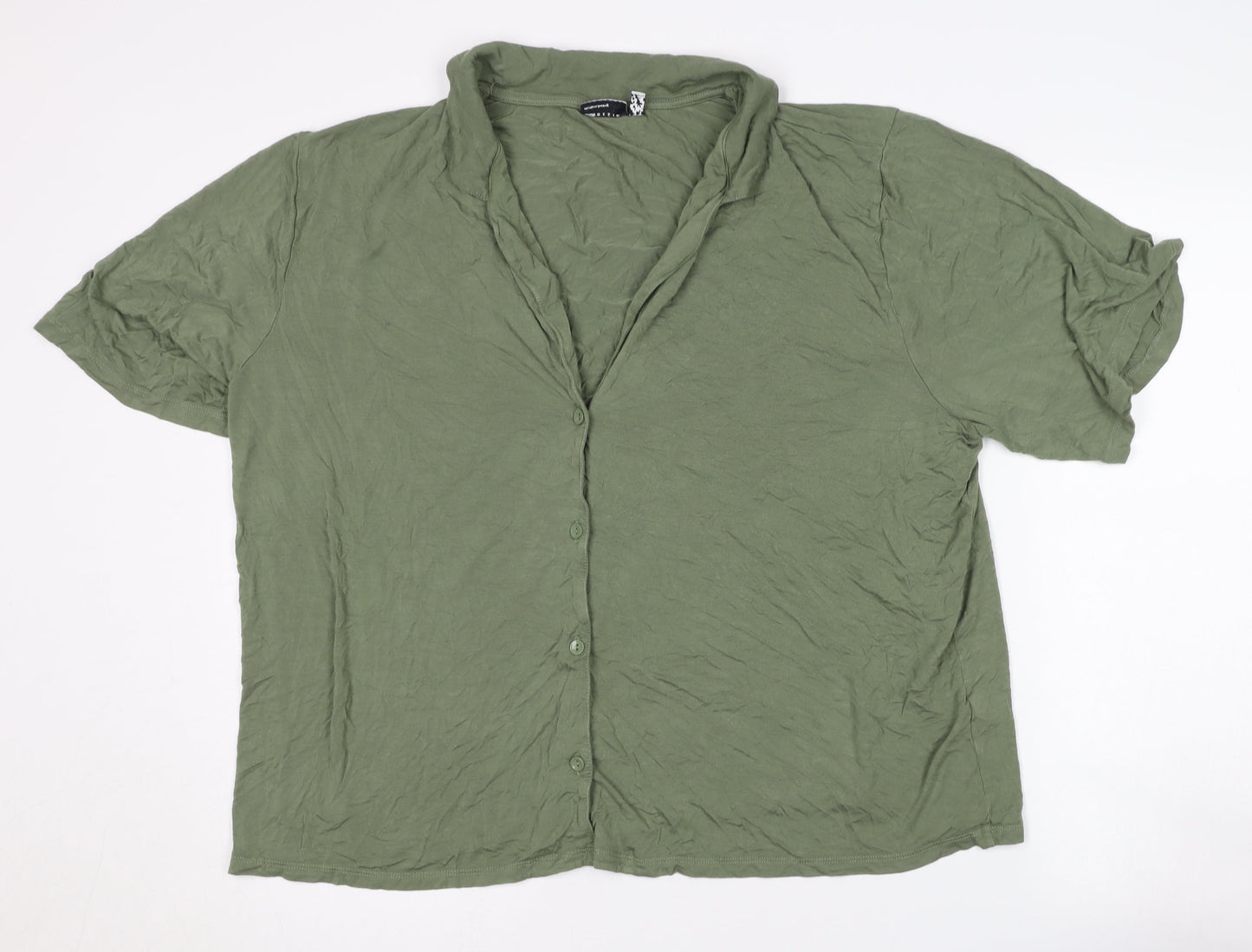 ASOS DESIGN Women's Green Viscose Shirt UK 18
