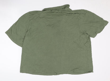 ASOS DESIGN Women's Green Viscose Shirt UK 18