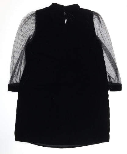 Zara Women's Black Sheath Dress, Size 12, Party Ready