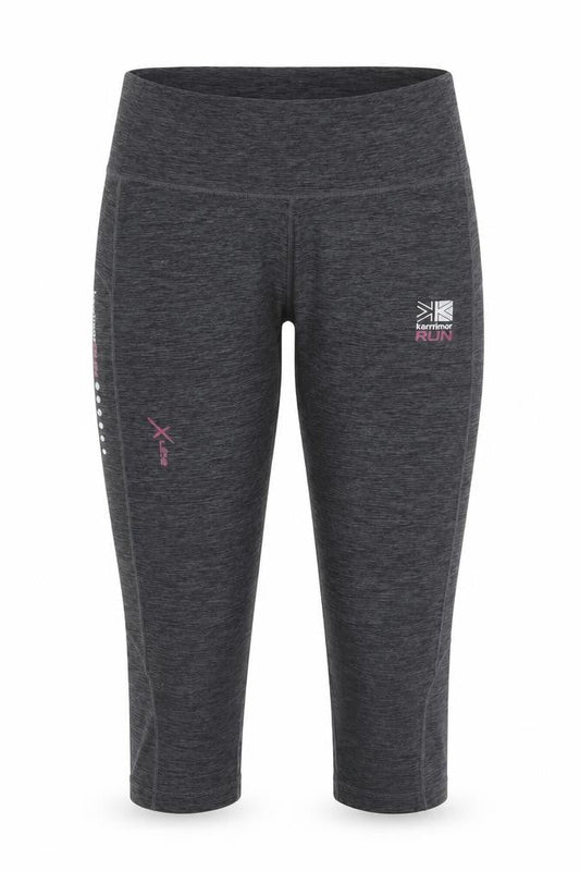 Womens UK Size 8 Karrimor  Cropped Black Leggings