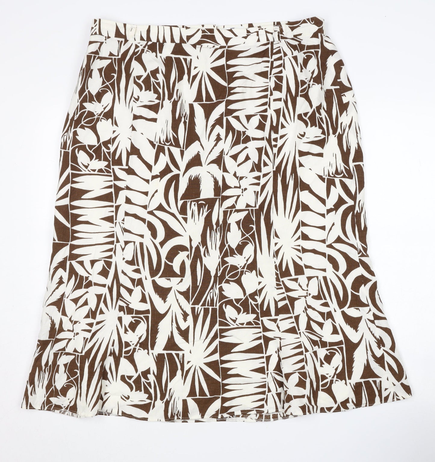 Frankenwälder Collection Women's Brown Geometric Skirt Size 18