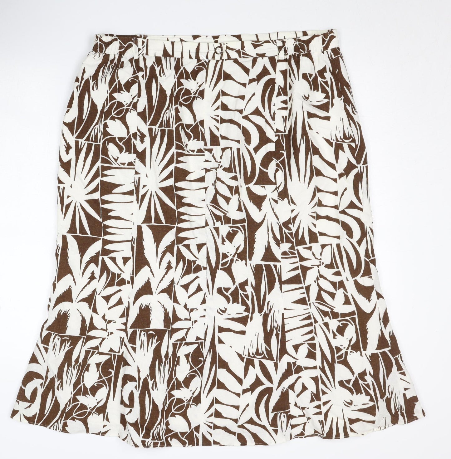 Frankenwälder Collection Women's Brown Geometric Skirt Size 18