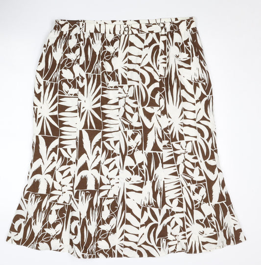 Frankenwälder Collection Women's Brown Geometric Skirt Size 18