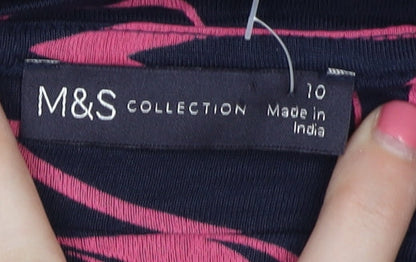 Womens UK Size 10 Marks and Spencer Multicoloured Basic T-Shirt