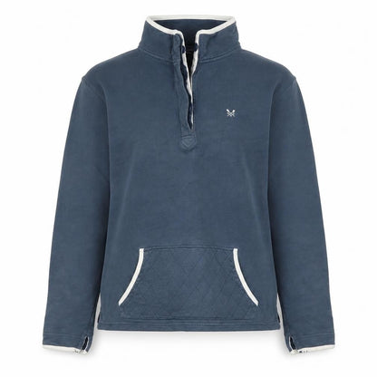 Front view of Crew Clothing Women's Blue, size 8, Sweatshirt