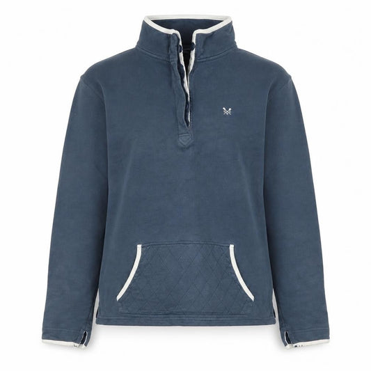 Front view of Crew Clothing Women's Blue, size 8, Sweatshirt