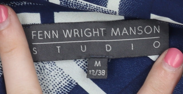 Fenn Wright Manson Women's Geometric Top M Blue