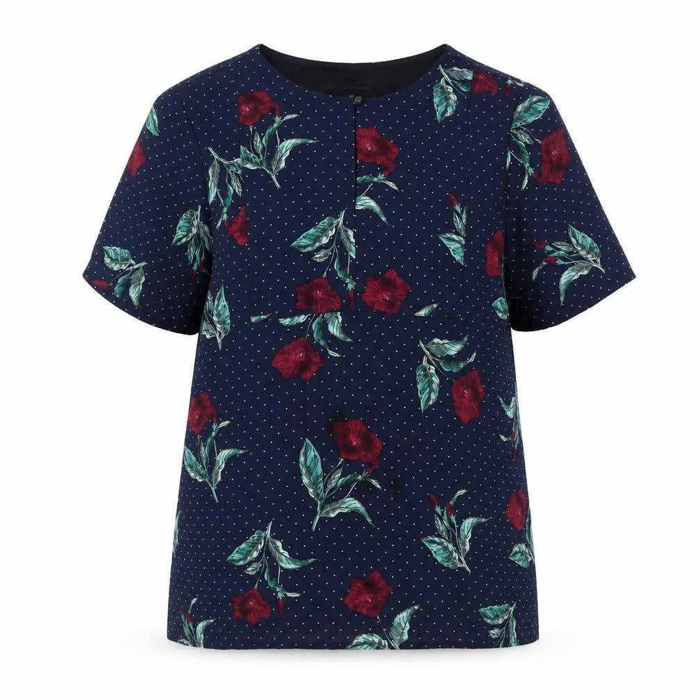 Womens UK Size 10 Marks and Spencer Blue Basic T-Shirt