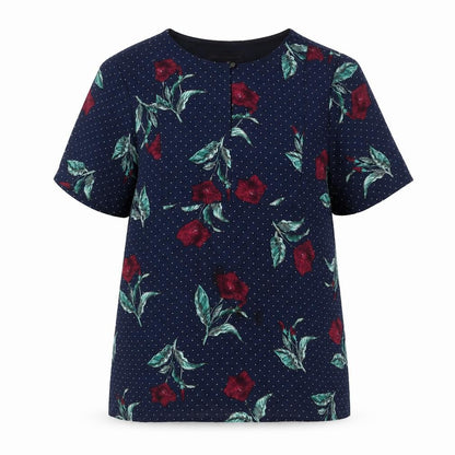 Womens UK Size 10 Marks and Spencer Blue Basic T-Shirt
