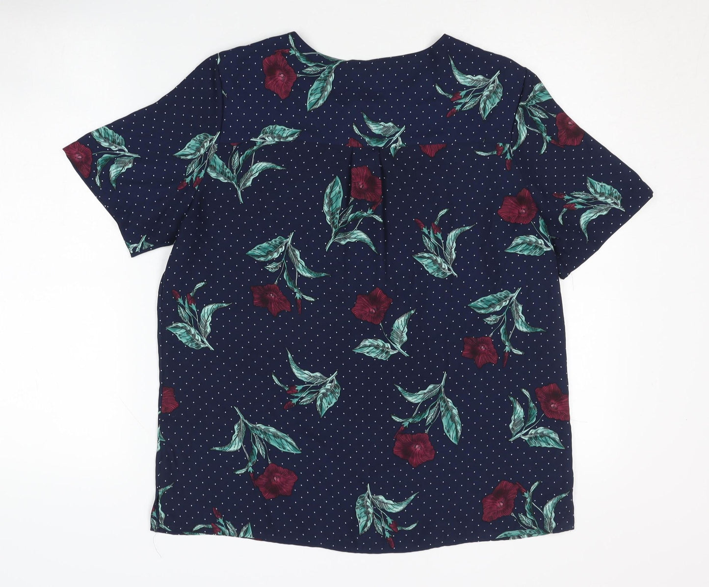 Womens UK Size 10 Marks and Spencer Blue Basic T-Shirt