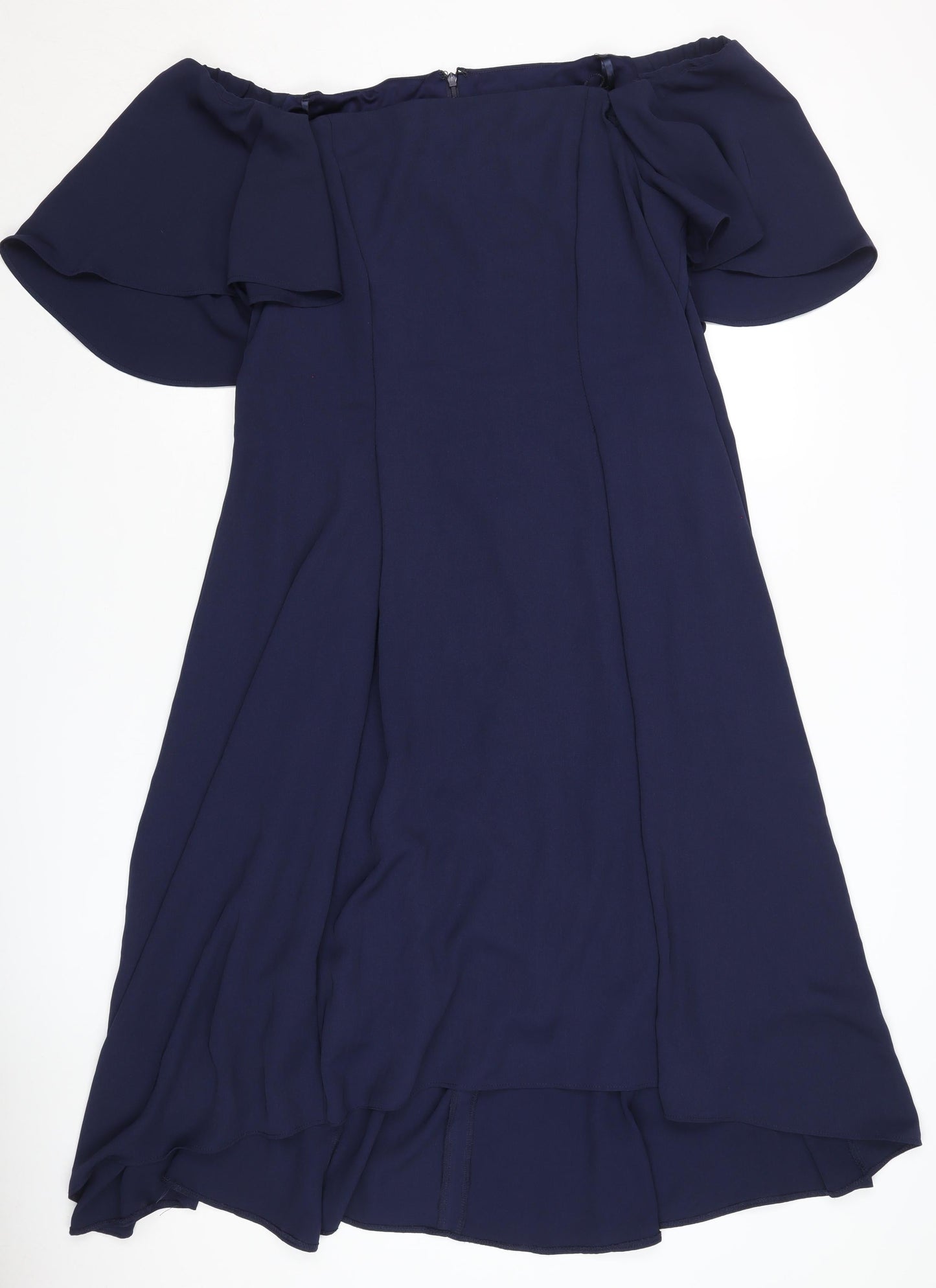 Coast Women's Blue A-Line Off-Shoulder Dress Size 18