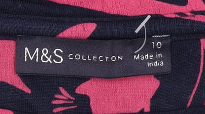 Womens UK Size 10 Marks and Spencer Multicoloured Basic T-Shirt