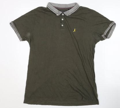 Brave Soul Men's Green XL Polo Shirt
