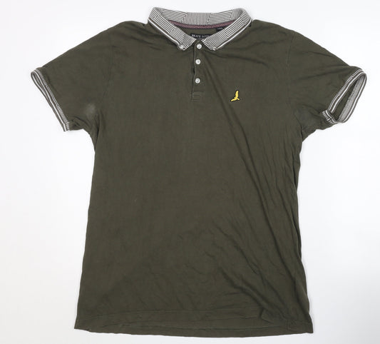Brave Soul Men's Green XL Polo Shirt