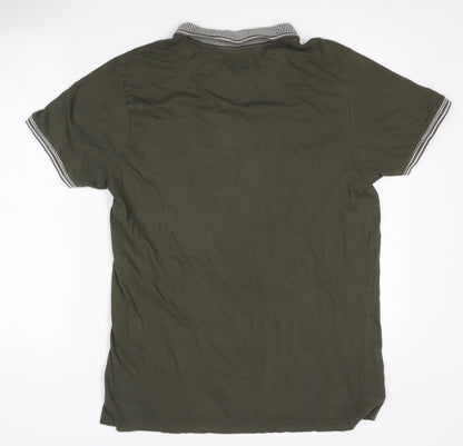 Brave Soul Men's Green XL Polo Shirt