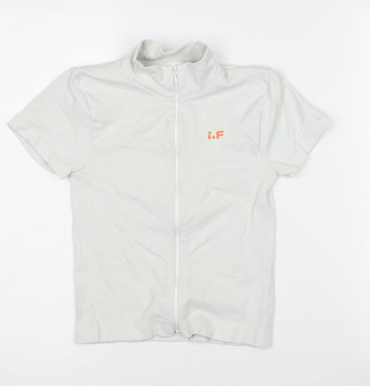 iets frans... Unisex White Mock Neck T-Shirt S