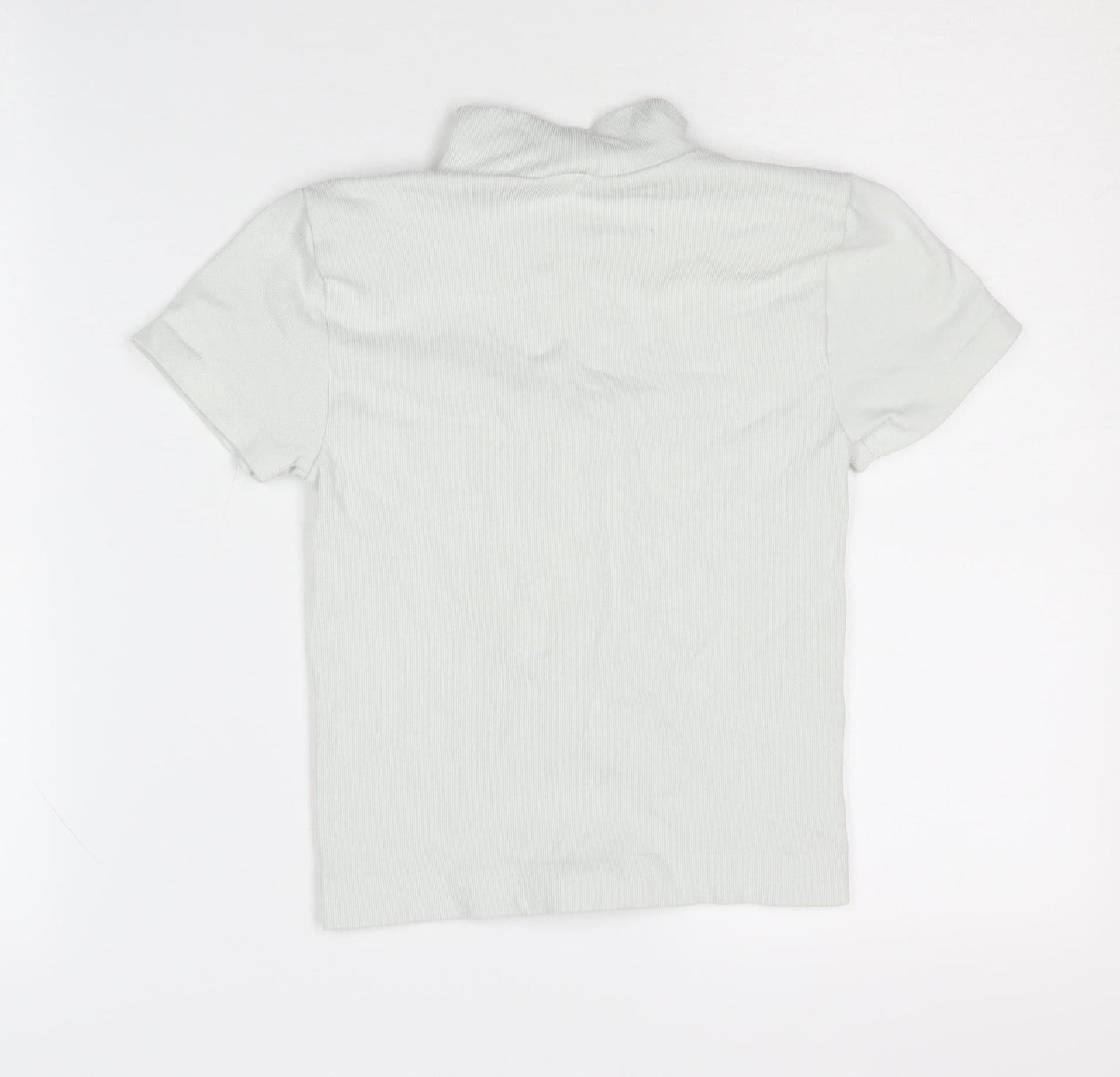 iets frans... Unisex White Mock Neck T-Shirt S