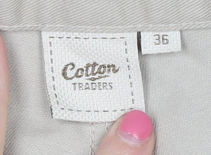 Mens UK Size L Cotton Traders Regular Fit Chino Beige Trousers