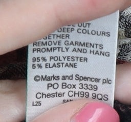 Womens UK Size 14 Marks and Spencer Multicoloured Basic Blouse