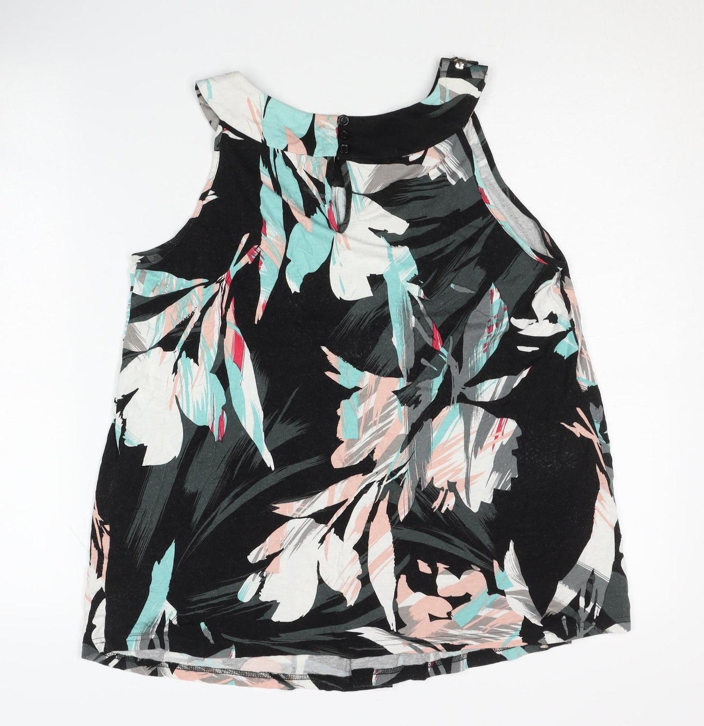 Roman Women's Floral Black Beaded Camisole Top 12