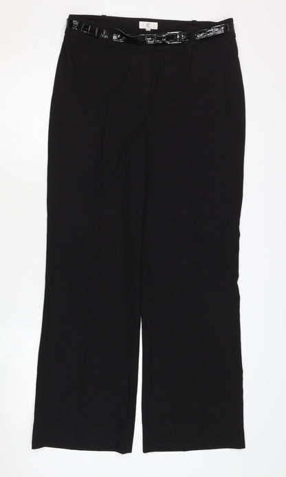 Womens UK Size 12 CC Regular Fit Business Black Trousers