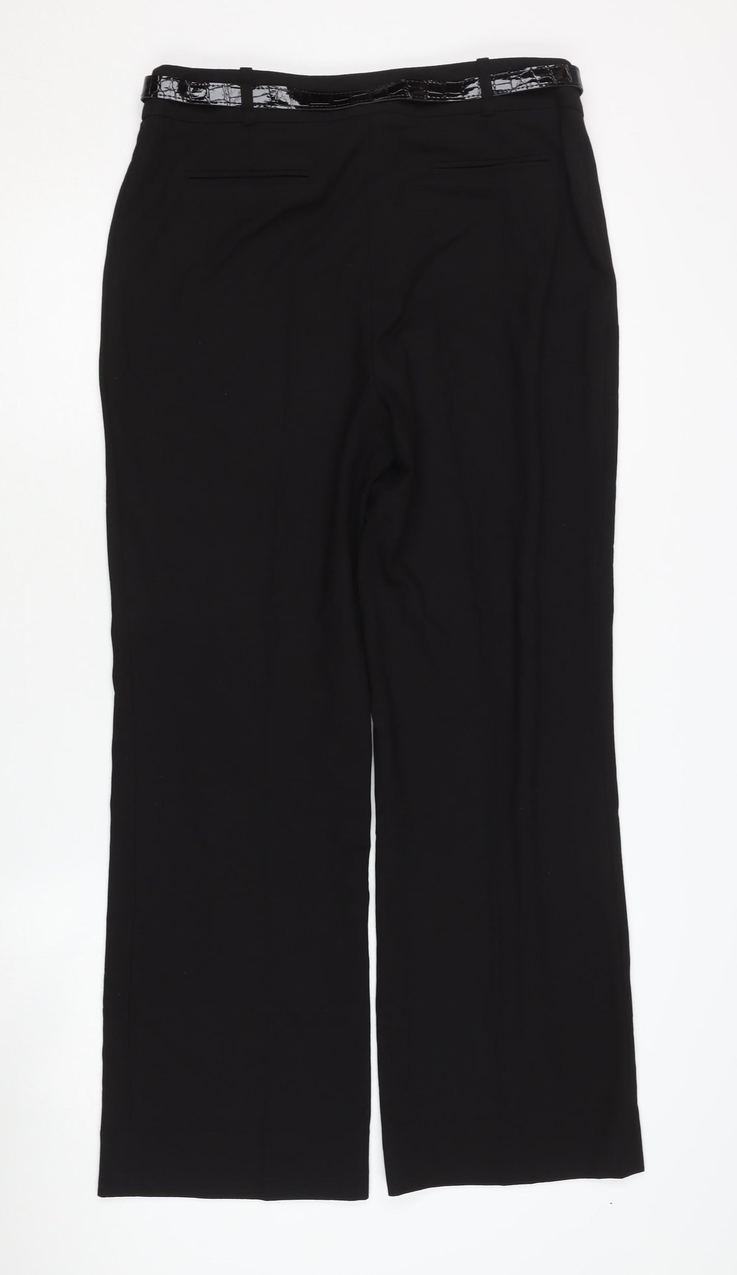 Womens UK Size 12 CC Regular Fit Business Black Trousers