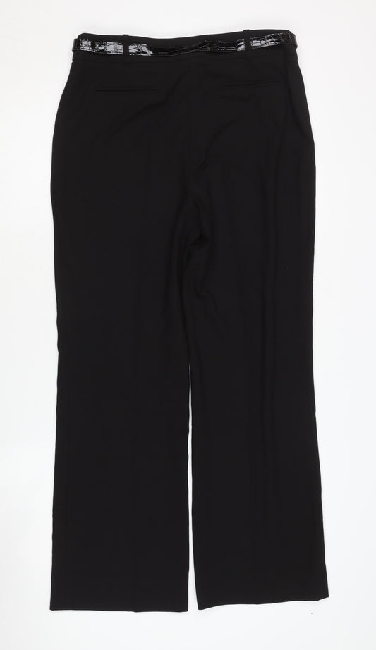 CC Women's Black Belted Trousers Size 12