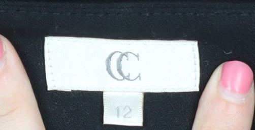 Womens UK Size 12 CC Regular Fit Business Black Trousers