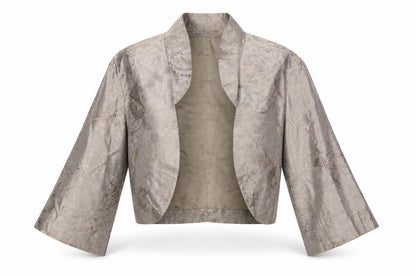fee G Women's Beige Floral Shrug Size 10